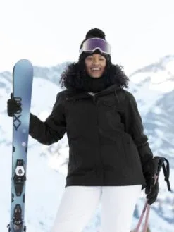 Snowboard Jassen Roxy Billie Insulated Ski Snowboard Jas Dames Zwart