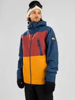 Blauwe Quiksilver Sycamore Jacket Patroon