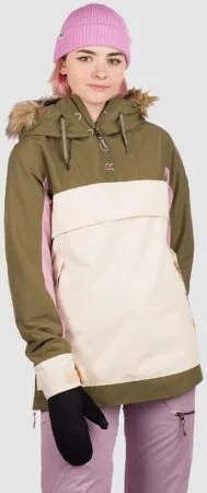 Olijfgroene Roxy Shelter Anorak Patroon