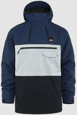 Marineblauwe Horsefeathers Norman Anorak Patroon