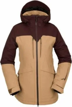 Volcom Women Shelter 3d Stretch Jacket Ski Jas Beige