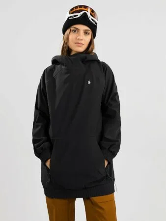 Volcom Polar Bonded Stretch Anorak Zwart 1 Volcom Polar Bonded Stretch Anorak Zwart