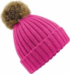 BEECHFIELD Winter Muts Met Pompon Roze