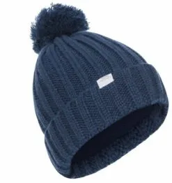 Paarse Trespass - Dames Alisha Winter Pom Pom Muts (Navy)