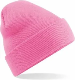 Beechfield Basic Dames Winter Muts Roze 100 Acryl Lichtroze Muts
