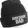 Bellatio Decorations Muts Awesome Dad Geweldige Vader Zwart Voor Heren Vaderdag Winter Cadeau Papa Vader