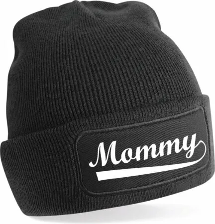 Bellatio Decorations Muts Mommy Zwart Voor Dames Moederdag Winter Cadeau Mama Moeder 1 Bellatio Decorations Muts Mommy Zwart Voor Dames Moederdag Winter Cadeau Mama Moeder