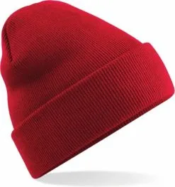 Beechfield Basic Winter Muts Rood 100 Acryl Wintermuts